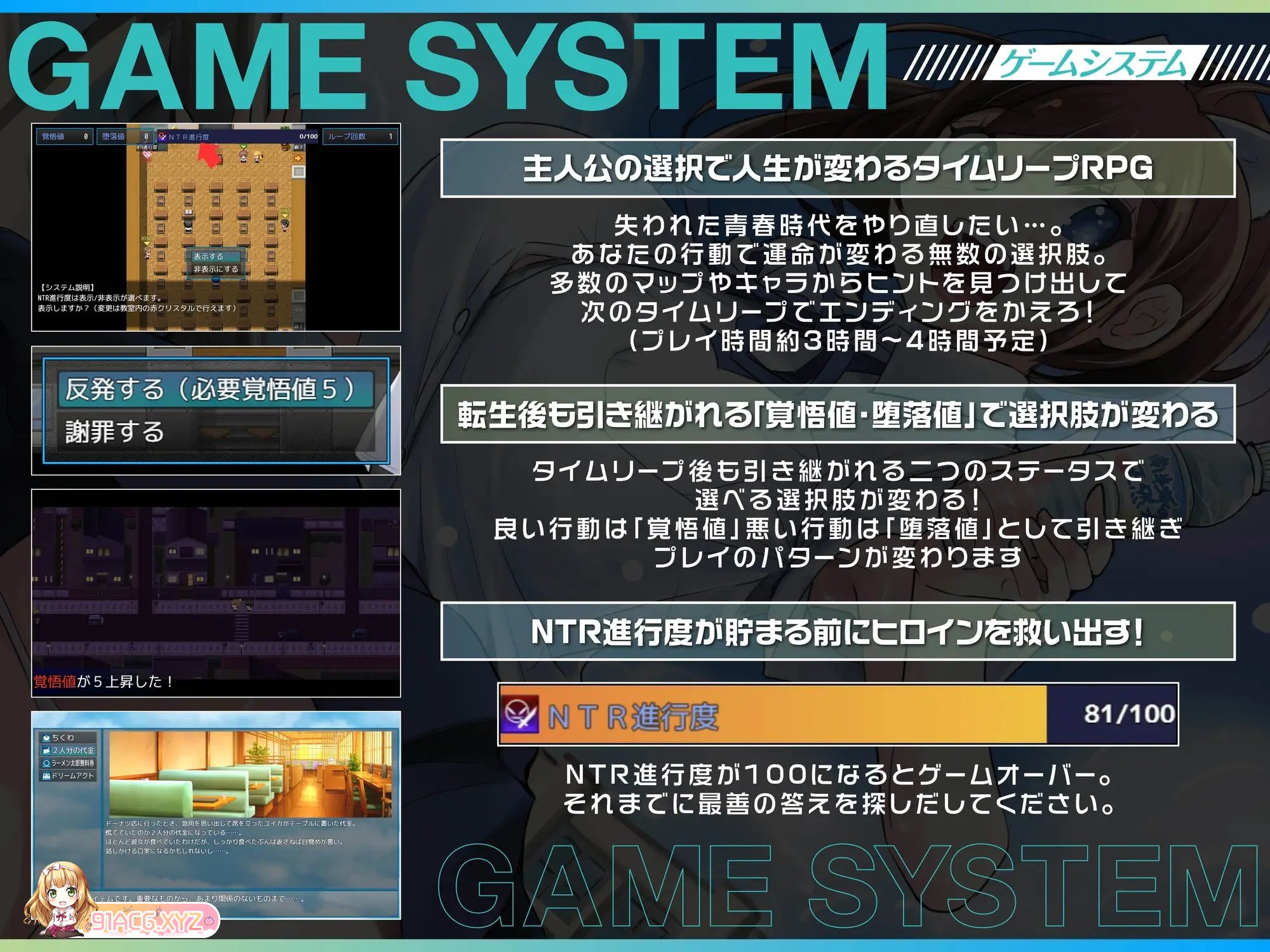 [RPG/汉化/NTR]青春循环 底层宅男的我转生后与学校等级制度顶端的美少女重温青春的故事 挂载AI汉化版+存档[新汉化][FM/2.2G/百度]-第6张-游戏-哥特动漫王国-ACG交流分享论坛