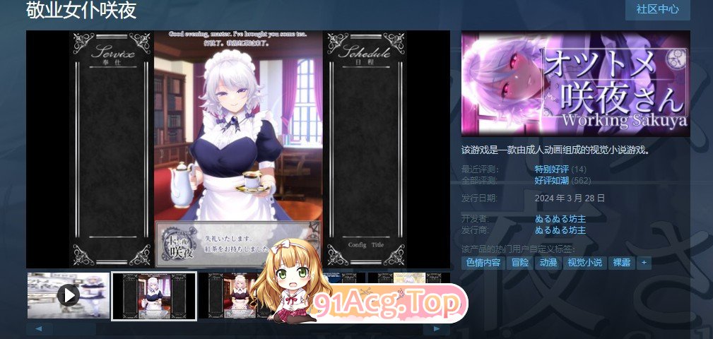 [爆款SLG/中文/丝滑动态]敬业女仆咲夜 STEAM官方中文版[新官中][FM/1.6G/百度]-第2张-游戏-哥特动漫王国-哥特萝莉社