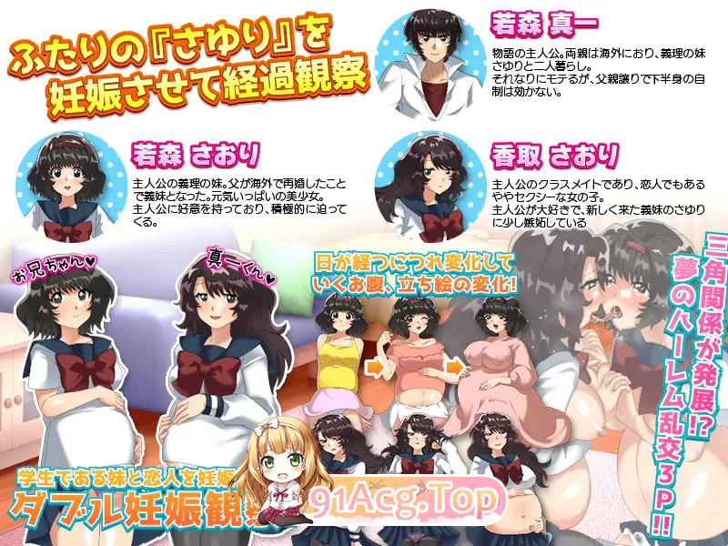 [RPG/汉化] 双胞胎姐妹怀孕观察日记 内嵌汉化版 [PC+安卓] [FM/800M/百度]-第4张-游戏-次元小屋-ACG交流分享论坛