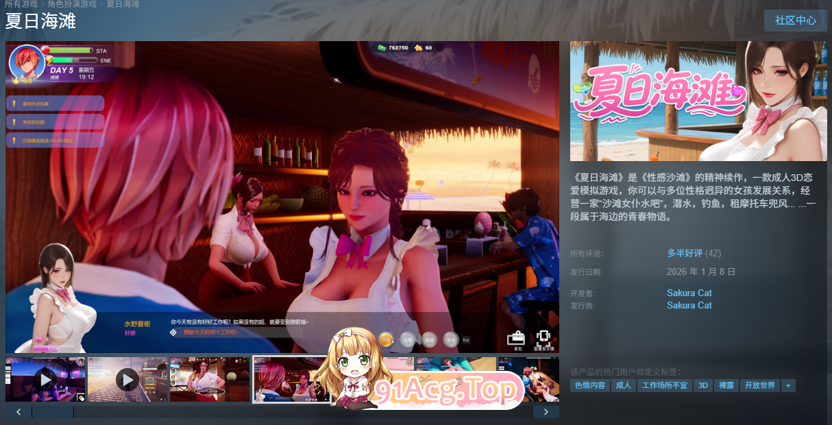 [欧美SLG/中文/动态] 夏日海滩 官方中文步兵版 [新作] [FM/12.6G/百度]