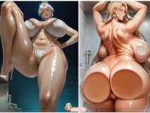 [Shiromii] AI作者3本 tag 超乳大屁股油亮皮肤粉嫩小穴人妻熟女情趣内衣后入大量中出爆浆[85P/1.66G/FM]